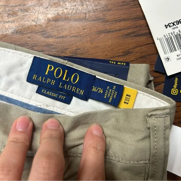 Polo by Ralph Lauren Men's classic fit Khaki Chinos